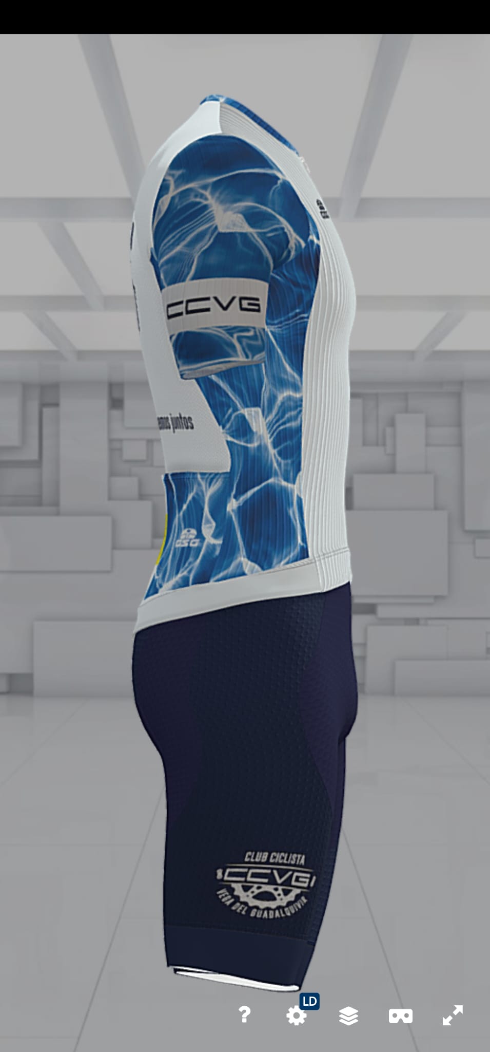 Maillot y culotte CCVG, lateral